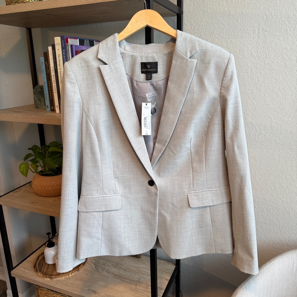 NWT Worthington Gray Blazer